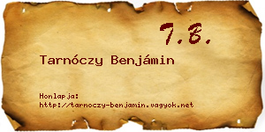 Tarnóczy Benjámin névjegykártya